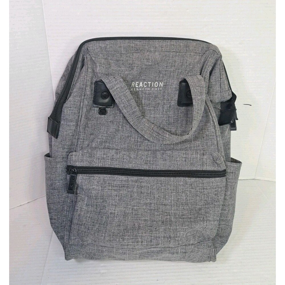 Kenneth Cole Reaction Paddy Shack 15″ Laptop‑Tablet Backpack Bookbag Gray Bag